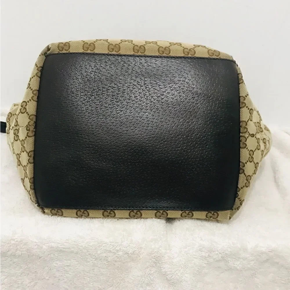 Gucci Gg canvas tote with web straps